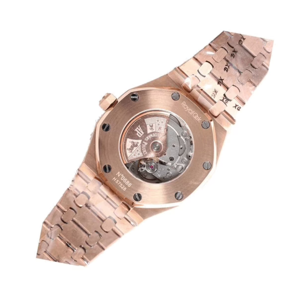 Audemars Piguet Royal Oak Iced Out Rose Gold Replica - Image 5