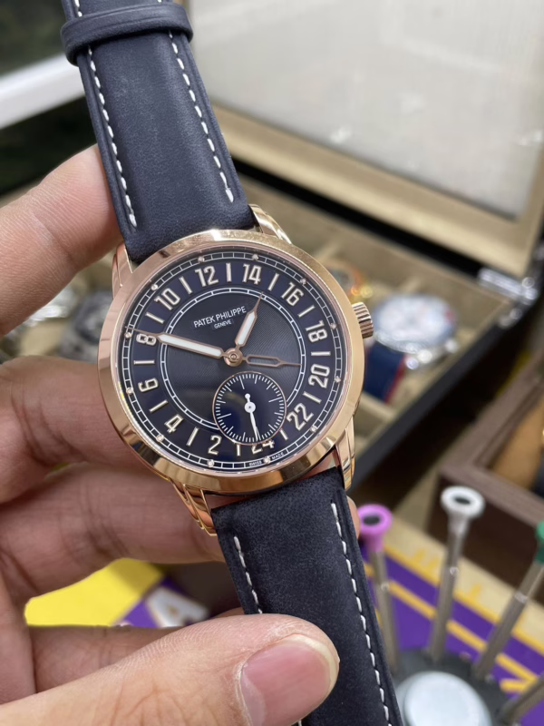 Patek Philippe Complications Rose Gold Blue 5224R 001 42mm Replica - Image 3