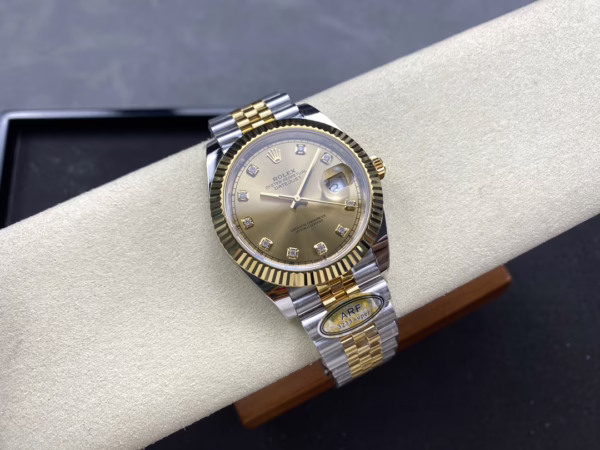 2022 Rolex Datejust Champagne Diamond Dial Two Tone M126333-0012 41mm Mens Replica Watch - Image 5