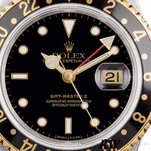 Rolex GMT-Master II 16713LN Oystersteel Yellow Gold Black Dial 40MM Mens Replica Watch - Image 4