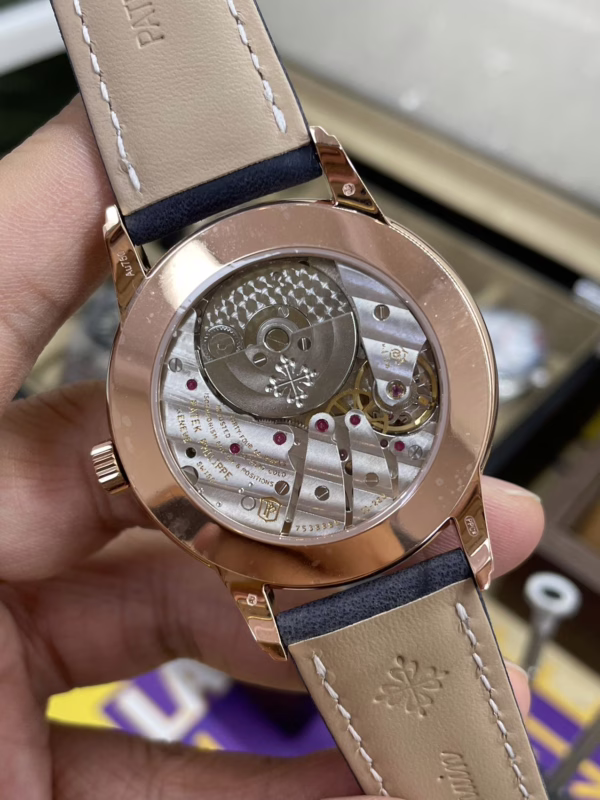 Patek Philippe Complications Rose Gold Blue 5224R 001 42mm Replica - Image 6
