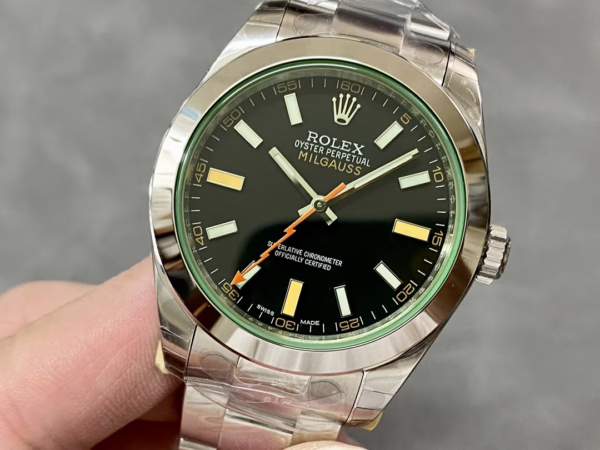 Rolex Milgauss 116400GV Stainless Steel Black Dial 40MM Mens Replica Watch - Image 3