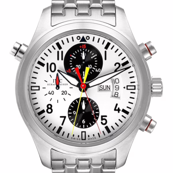 IWC Rattrapante Chronograph Panda Dial Limited Edition German National Team Steel Mens Watch IW371803 - Image 3
