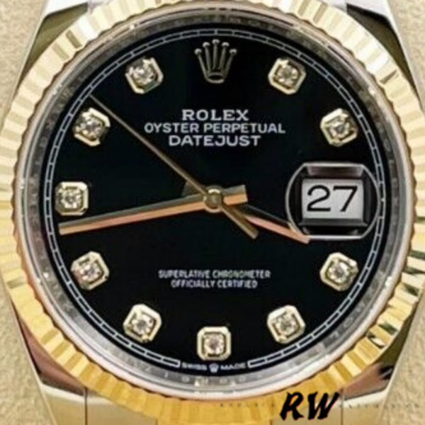 Rolex Datejust 126233 Black Diamond Dial Fluted Bezel 36MM Unisex Replica Watch - Image 3