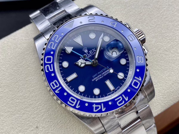 Rolex GMT Master II 126710 "Wildman" 904L SS Blue Dial on SS Oyster Bracelet - Image 5