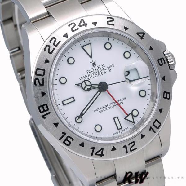 Rolex Explorer II 16570 Stainless Steel White Dial 40MM Mens Replica Watch - Image 2