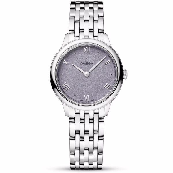 OMEGA De Ville Prestige 27.5mm Lavender Dial Ladies Bracelet Watch