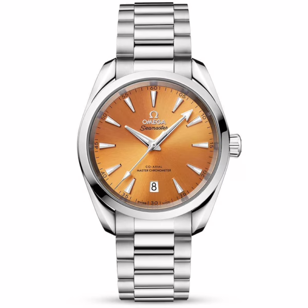OMEGA Seamaster Aqua Terra Shades 38mm Saffron Orange Dial Bracelet Watch