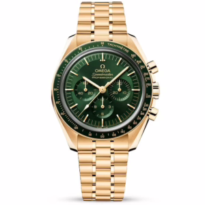 OMEGA Speedmaster Moonwatch 18ct Moonshine 42MM Gold Green Dial Bracelet Watch