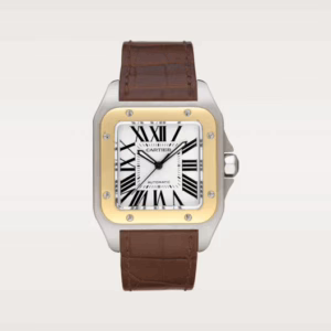 CARTIER SANTOS 100 WATCH BROWN STRAP