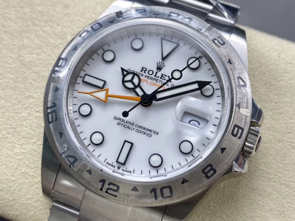 Rolex Explorer II m226570 0001 Stainless Steel White Dial 42MM Mens Replica Watch - Image 4