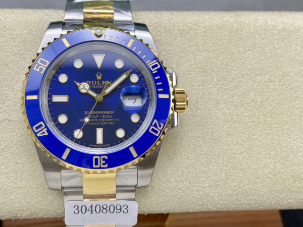 Replica Rolex Submariner Date 116613LB Two Tone Blue Dial 40mm Mens Watch - Image 2