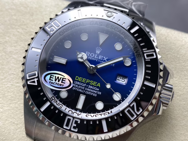Rolex Sea-Dweller Deepsea 136660 0005 Stainless Steel Black Blue Dial 44MM Mens Replica Watch - Image 2