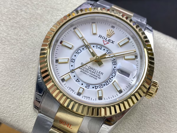 Rolex Sky Dweller 42mm White Dial Stick Markers m336933 0005 Men's Watch - Image 3