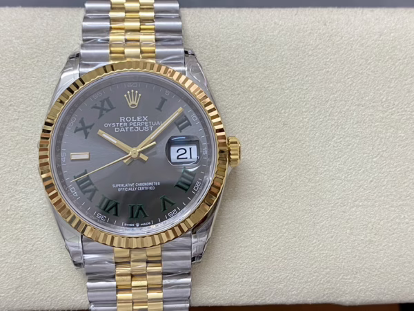 Rolex Datejust Two-Tone Steel Yellow Gold Fluted Bezel m126233 0035 36mm Unisex Replica Watch - Image 10