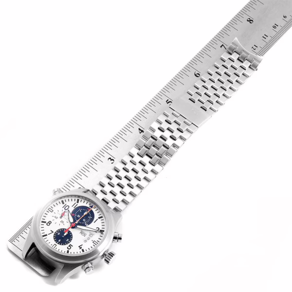 IWC Rattrapante Chronograph Panda Dial Limited Edition German National Team Steel Mens Watch IW371803 - Image 8