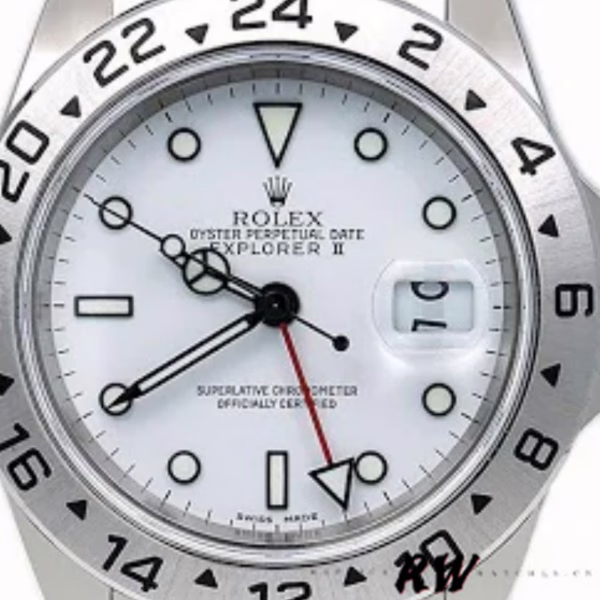Rolex Explorer II 16570 Stainless Steel White Dial 40MM Mens Replica Watch - Image 3