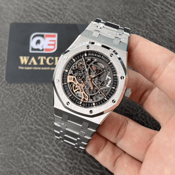 Audemars Piguet Royal Oak 15407ST.OO.1220ST.01 Grey Openworked Dial 41Mm Stainless Steel Super Clone - Image 4