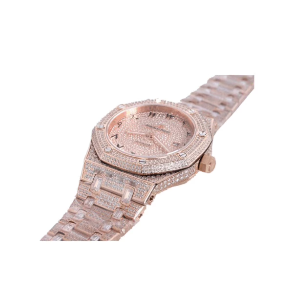 Audemars Piguet Royal Oak Iced Out Rose Gold Replica - Image 2