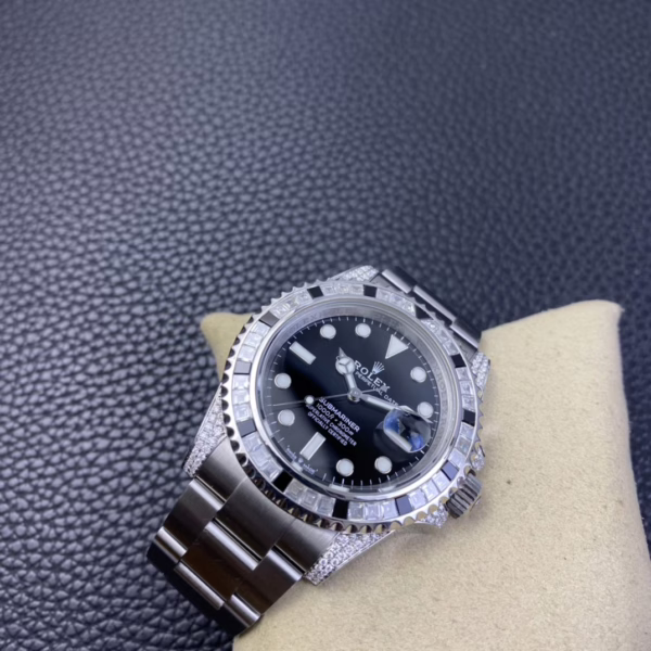 Rolex Submariner 116610 Black Dial Diamond Case 40MM Men's Watch - Image 7