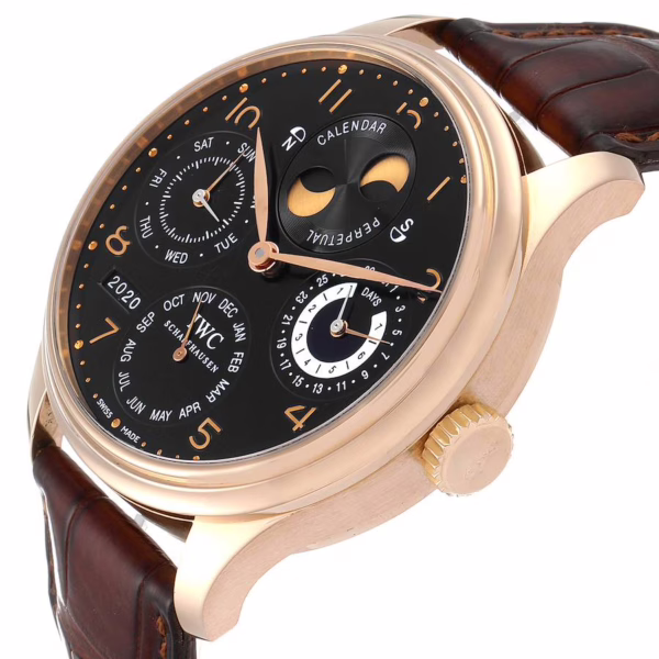 IWC Portuguese Perpetual Calendar Moonphase Rose Gold Mens Watch IW502103 - Image 2