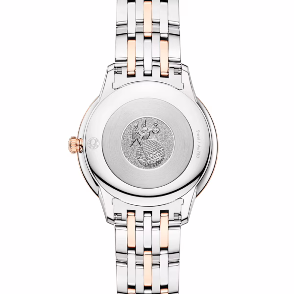 OMEGA De Ville Prestige 30mm Two-Tone White Mother of Pearl Dial Bracelet Watch - Image 2