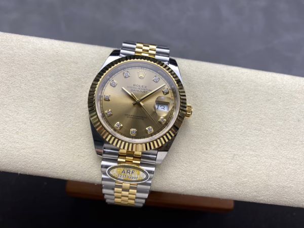 2022 Rolex Datejust Champagne Diamond Dial Two Tone M126333-0012 41mm Mens Replica Watch - Image 6