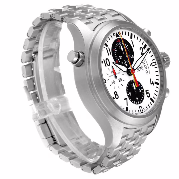 IWC Rattrapante Chronograph Panda Dial Limited Edition German National Team Steel Mens Watch IW371803 - Image 2