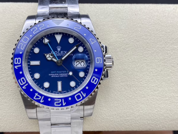 Rolex GMT Master II 126710 "Wildman" 904L SS Blue Dial on SS Oyster Bracelet - Image 4