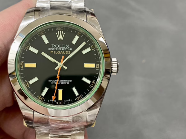 Rolex Milgauss 116400GV Stainless Steel Black Dial 40MM Mens Replica Watch - Image 4
