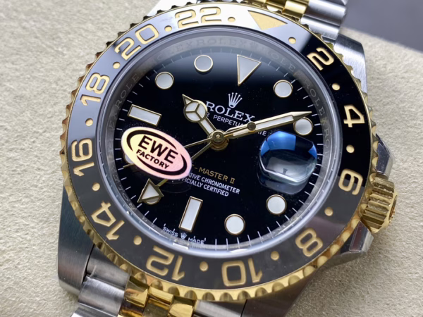 Rolex GMT Master II Black Dial Steel 18kt Yellow Gold 126713GRNR 0001 Men's Watch - Image 3