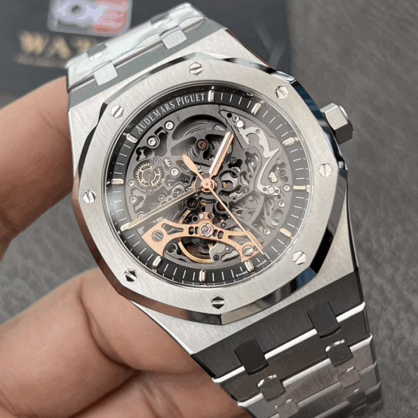 Audemars Piguet Royal Oak 15407ST.OO.1220ST.01 Grey Openworked Dial 41Mm Stainless Steel Super Clone - Image 6