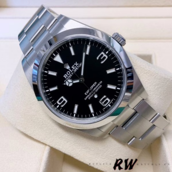 Rolex Explorer 214270 Stainless Steel Black Dial 39MM  Mens Replica Watch - Image 2