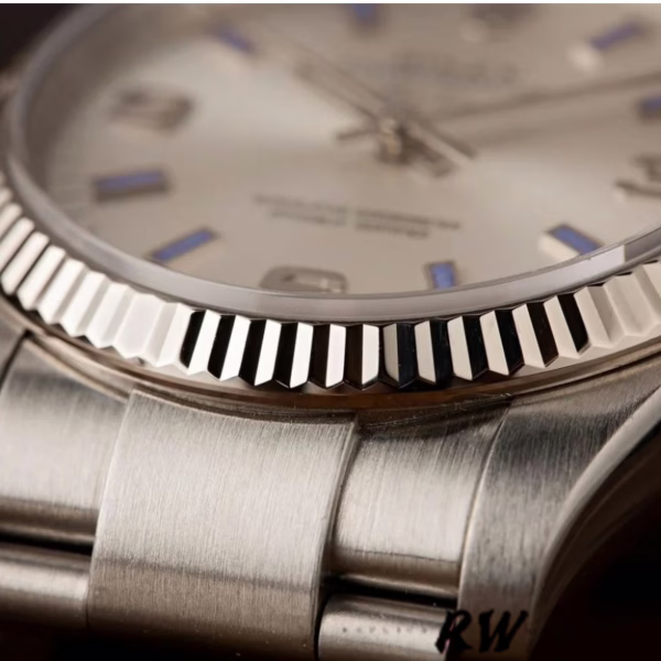 Rolex Oyster Perpetual Air-King 114234 Blue Hour Markers Silver Dial 34mm Unisex replica watch - Image 4