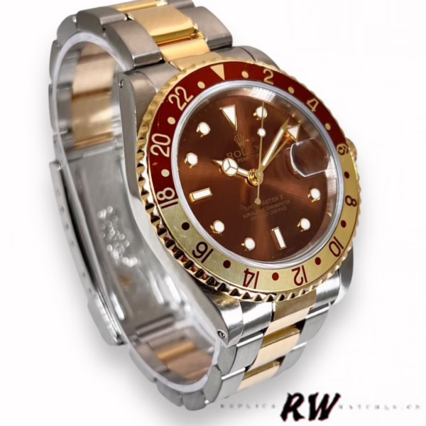 Rolex GMT-Master II 16713 White Gold Chocolate Dial 40mm Mens Replica Watch - Image 2