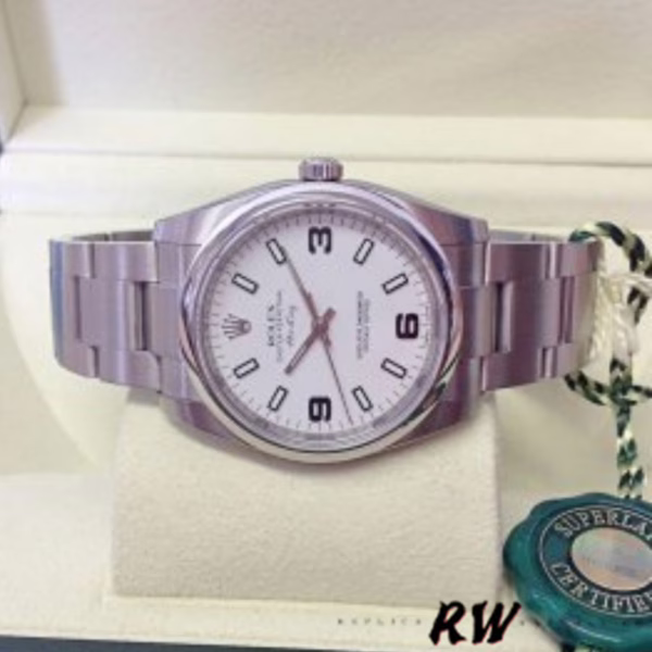 Rolex Oyster Perpetual Air-King 114200 White Dial 34mm Automatic Unisex replica watch - Image 3