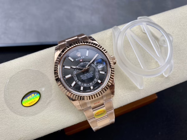 Swiss Rolex Sky Dweller 42 Slate Dial Rose Gold m336935 0004 Men's Replica Watch - Image 9