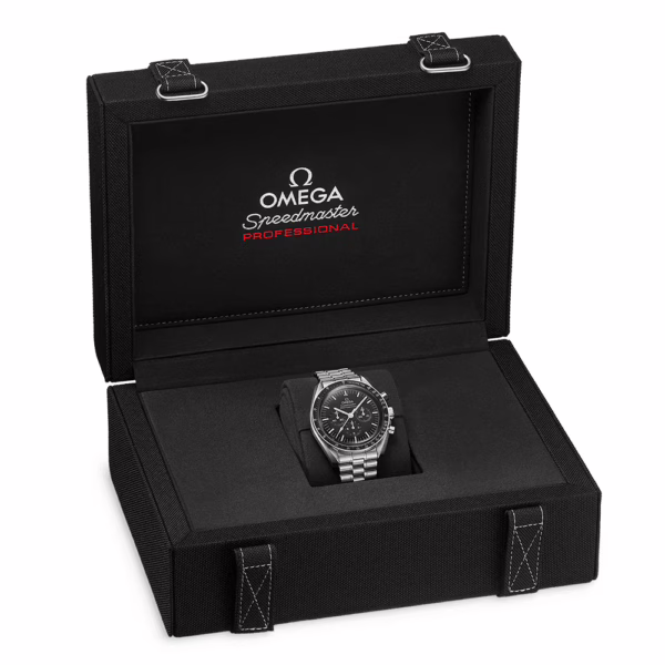 OMEGA Speedmaster Moonwatch 42mm Hesalite Glass Men's Bracelet Watch - Image 2