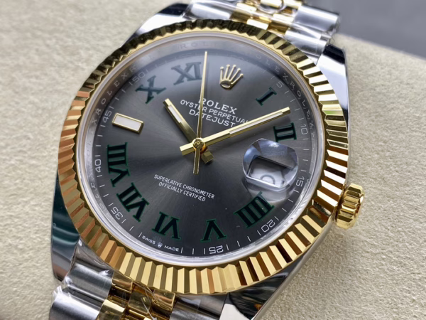 Rolex Datejust Two-Tone Steel Yellow Gold Fluted Bezel m126233 0035 36mm Unisex Replica Watch - Image 4
