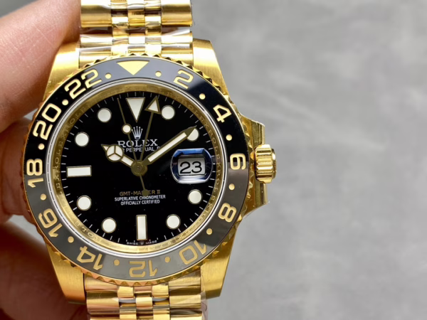 Rolex GMT Master II 40mm m126718grnr 0001 Oyster Bracelet Black Dial Mens Replica Watch - Image 2