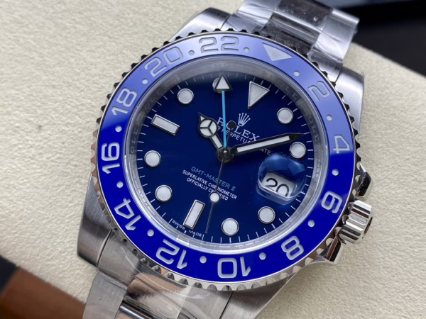 Rolex GMT Master II 126710 "Wildman" 904L SS Blue Dial on SS Oyster Bracelet - Image 3