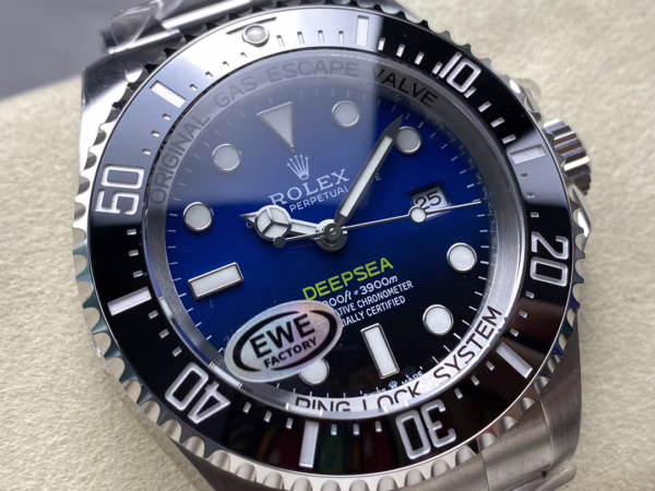 Rolex Sea-Dweller Deepsea 136660 0005 Stainless Steel Black Blue Dial 44MM Mens Replica Watch - Image 3