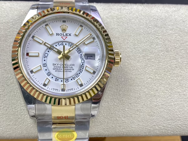 Rolex Sky Dweller 42mm White Dial Stick Markers m336933 0005 Men's Watch - Image 2