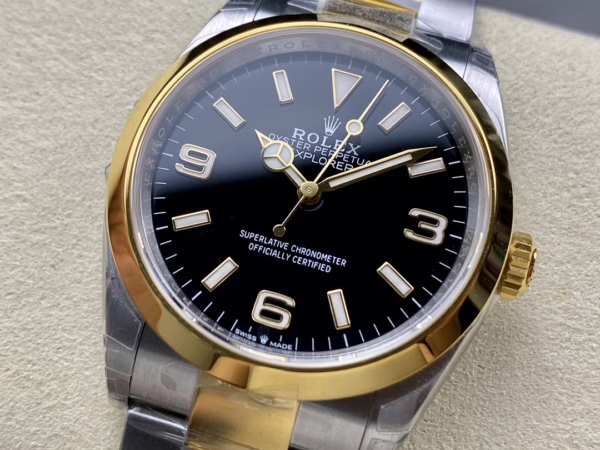 Rolex Explorer 36 Black Dial Yellow Gold M124273 0001 Women's Watch - Image 2
