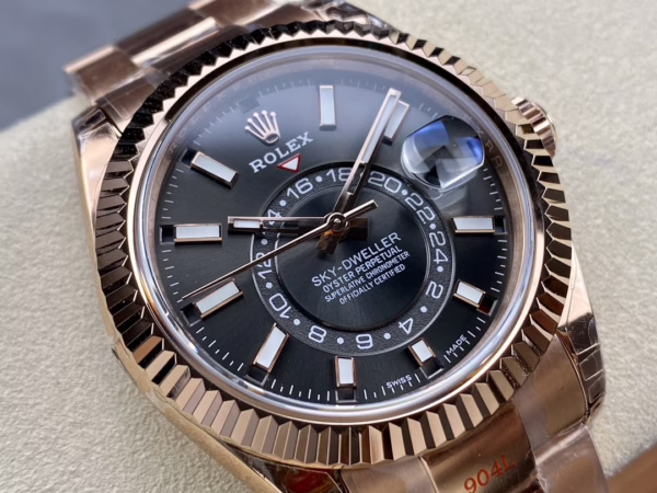 Swiss Rolex Sky Dweller 42 Slate Dial Rose Gold m336935 0004 Men's Replica Watch - Image 2