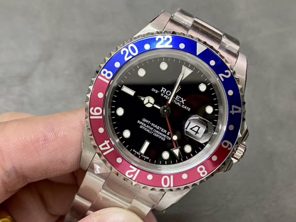 Rolex GMT-Master II 16710 Black Dial Blue Red Pepsi Bezel 40MM Mens Replica Watch - Image 4