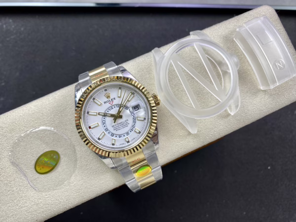 Rolex Sky Dweller 42mm White Dial Stick Markers m336933 0005 Men's Watch - Image 6