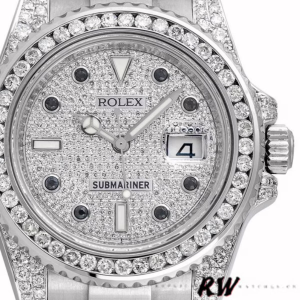 Rolex Submariner Date 116610LN Custom Diamond 40MM Mens Replica Watch - Image 4