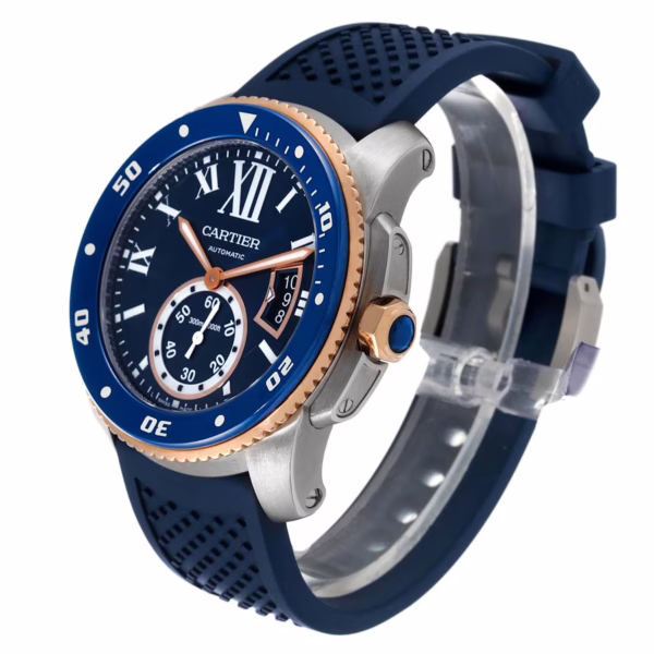 CARTIER CALIBRE ROSE GOLD MIX BLUE 42mm WGCA0010 - Image 3