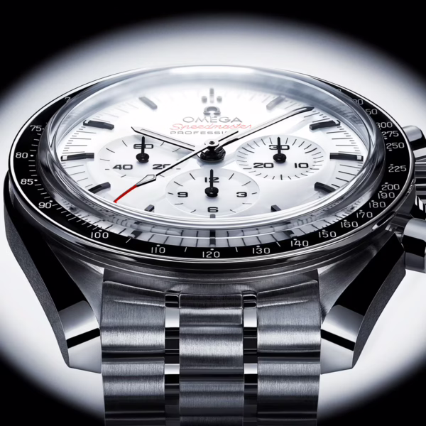 OMEGA Speedmaster Moonwatch 42mm White Dial Men's Bracelet Watch - Image 4